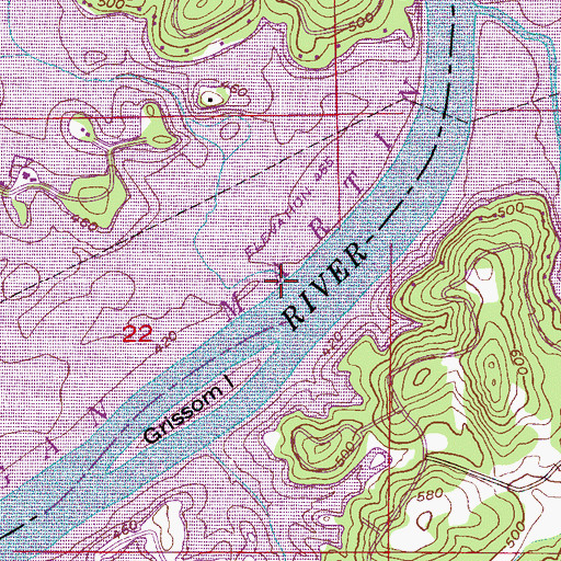 Topographic Map of Rabbit Branch, AL