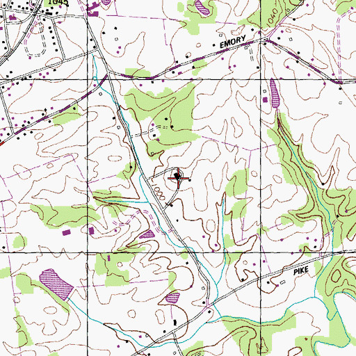 Topographic Map of Corryton Elementary School, TN
