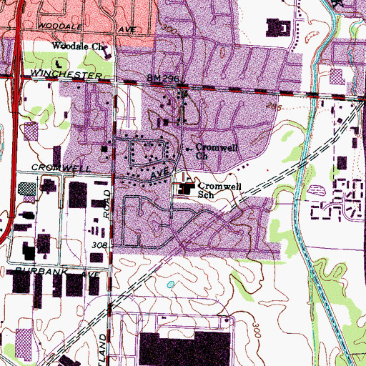 Topographic Map of Cromwell Elementary School, TN