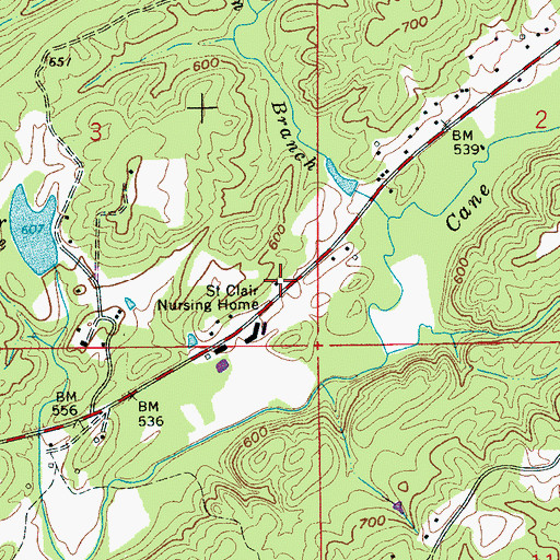 Topographic Map of Saint Clair Nursing Home, AL