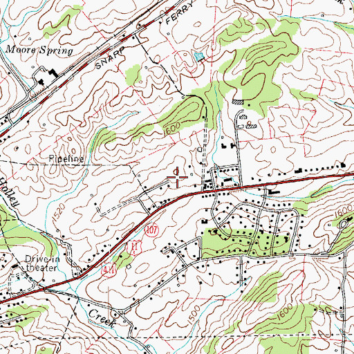 Topographic Map of Tusculum View Elementary School, TN