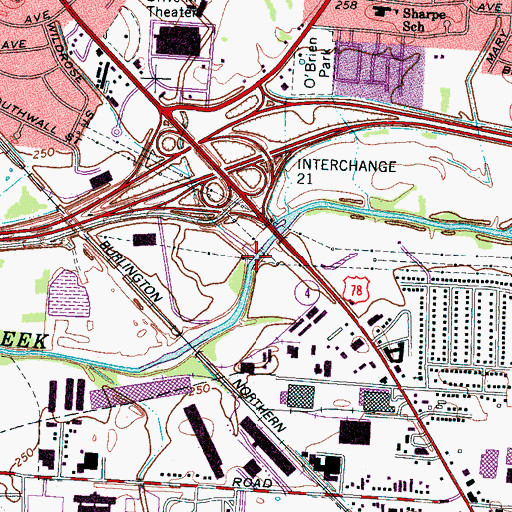 Topographic Map of Cherokee Creek, TN