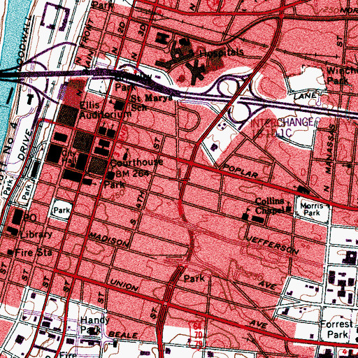 Topographic Map of Tan Yard Bayou, TN