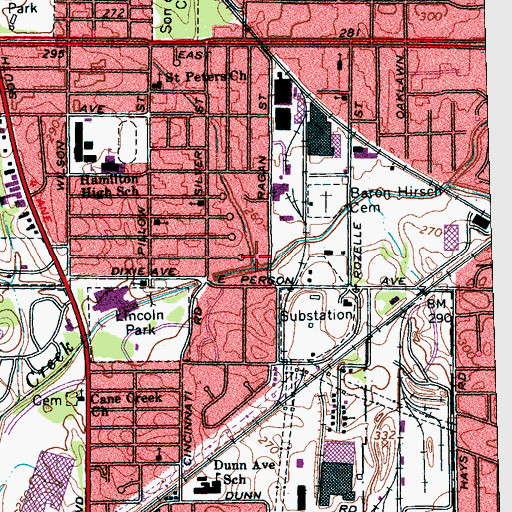 Topographic Map of Orgill Bayou, TN