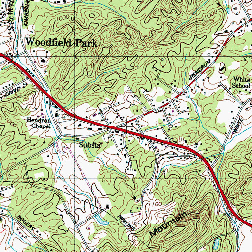 Topographic Map of Neubert Post Office, TN