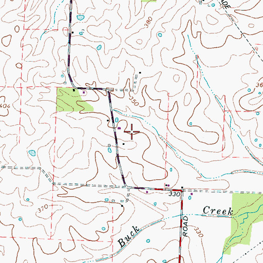 Topographic Map of Crockett County, TN