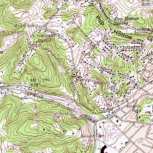 Topographic Map of Clinton Division (historical), TN