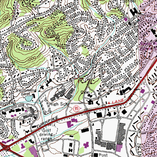 Topographic Map of Oak Ridge Division (historical), TN