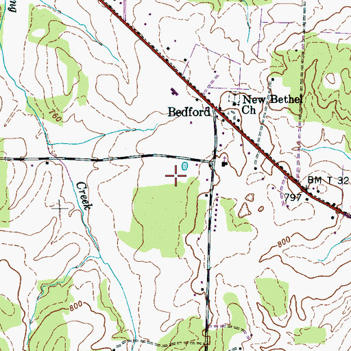 Topographic Map of Bedford Division (historical), TN