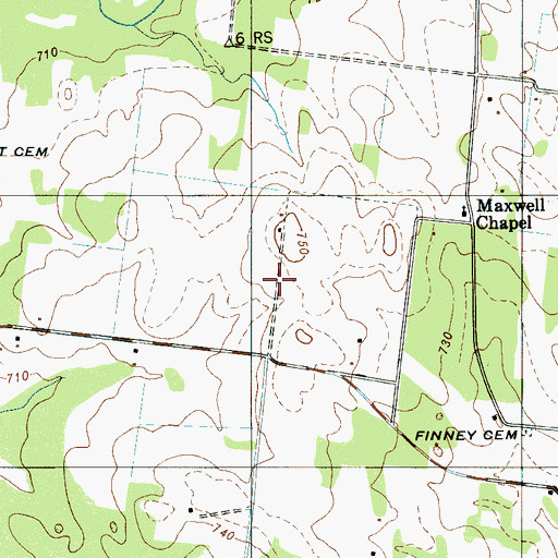 Topographic Map of Unionville Division (historical), TN