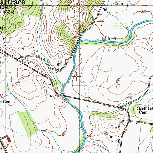Topographic Map of Wartrace Division (historical), TN