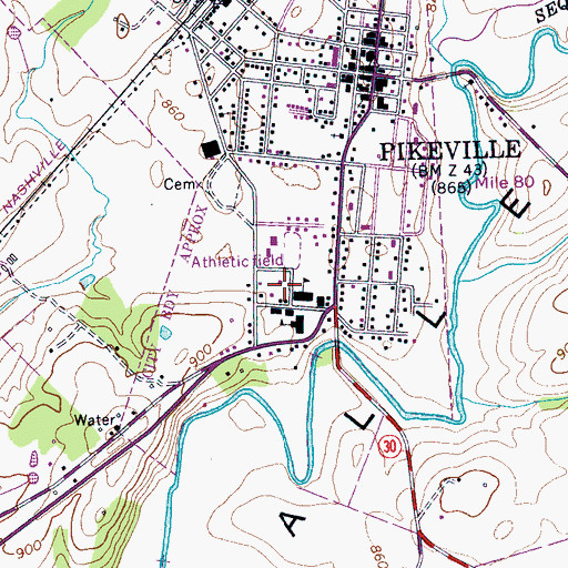 Topographic Map of Sequatchie Valley Division (historical), TN