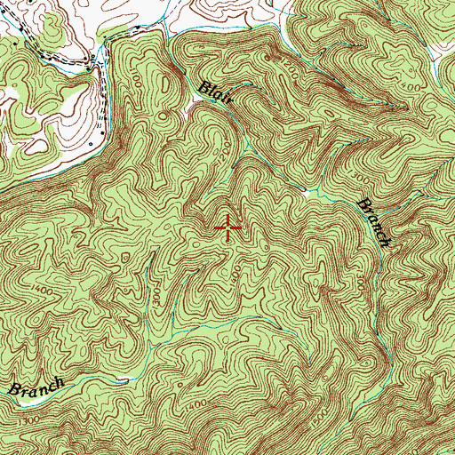 Topographic Map of Townsend Division (historical), TN