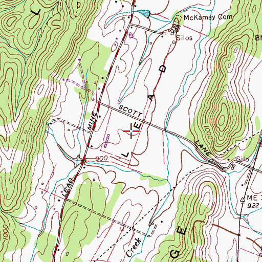 Topographic Map of South Bradley Division (historical), TN