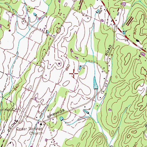 Topographic Map of Southeast Bradley Division (historical), TN