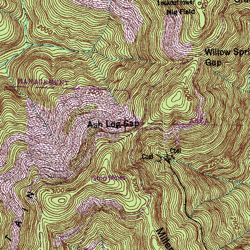 Topographic Map of Clinchmore Division (historical), TN