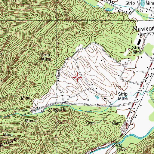 Topographic Map of Elk Valley Division (historical), TN