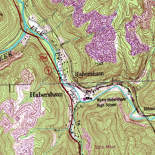 Topographic Map of Habersham Division (historical), TN