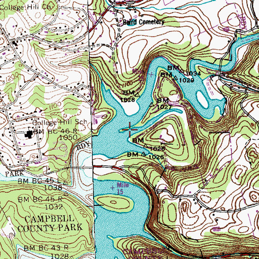 Topographic Map of La Follette Division (historical), TN