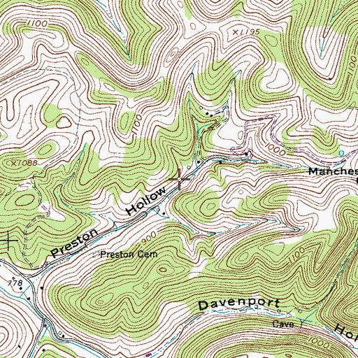 Topographic Map of South Cannon Division (historical), TN