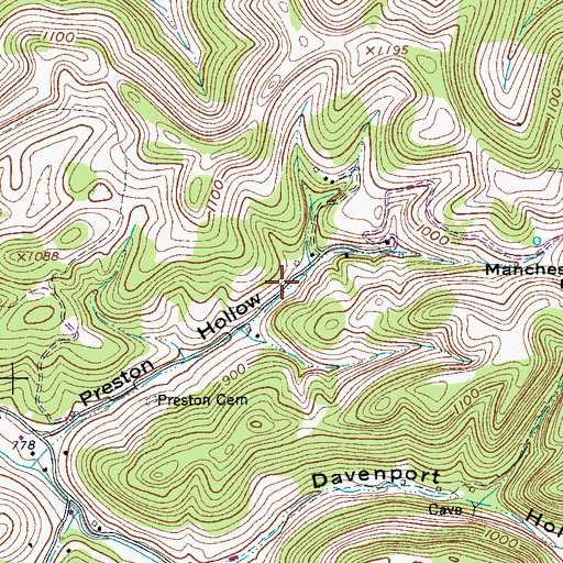 Topographic Map of South Cannon Division (historical), TN