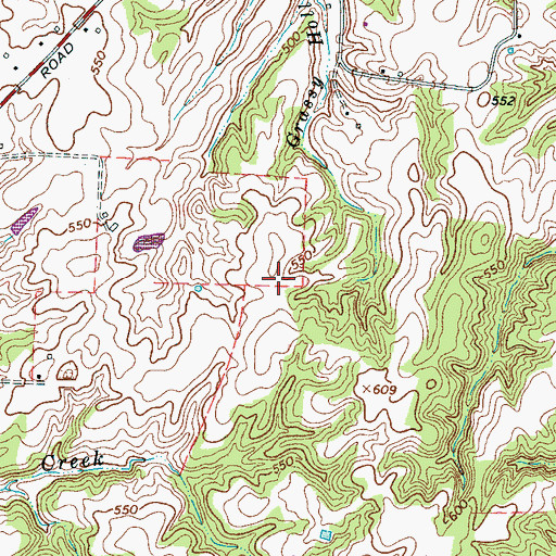 Topographic Map of Cedar Grove Division (historical), TN