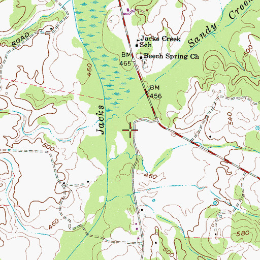 Topographic Map of East Chester Division (historical), TN