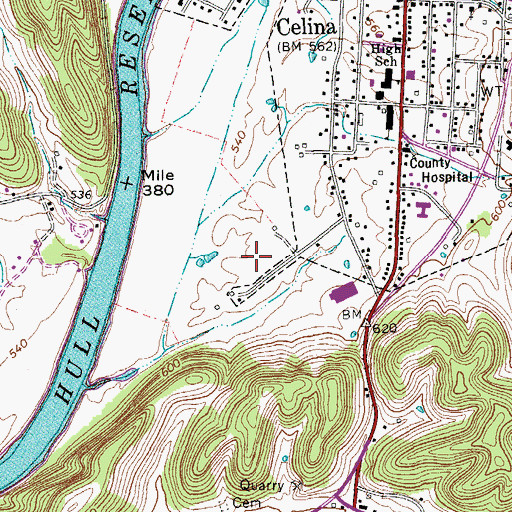 Topographic Map of Celina Division (historical), TN