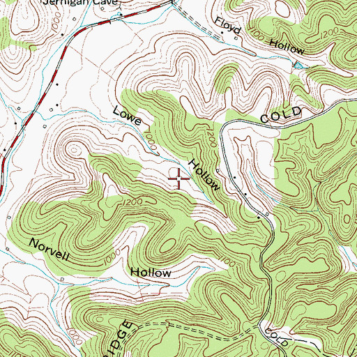 Topographic Map of Beech Grove Division (historical), TN