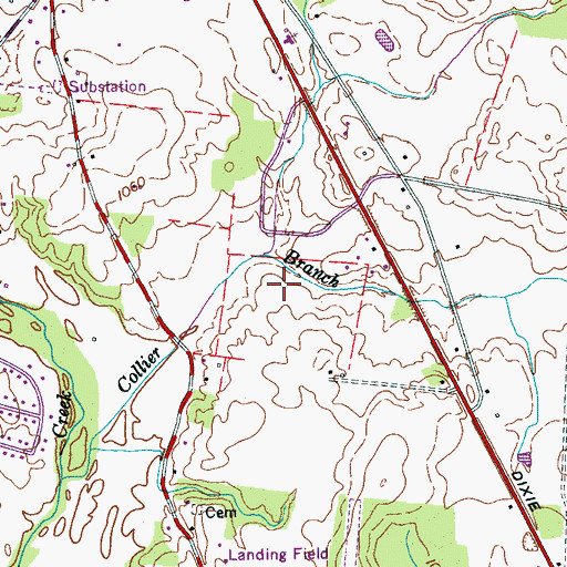 Topographic Map of Hillsboro Division (historical), TN