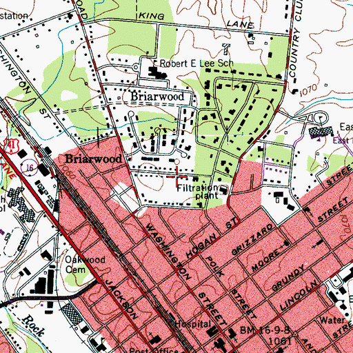 Topographic Map of Tullahoma Division (historical), TN
