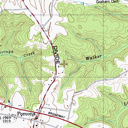 Topographic Map of Mayland-Pleasant Hill Division (historical), TN
