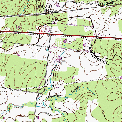 Topographic Map of Tennessee City Division (historical), TN