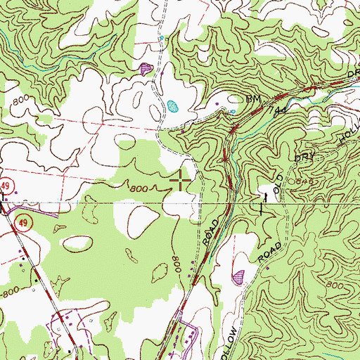Topographic Map of Vanleer Division (historical), TN