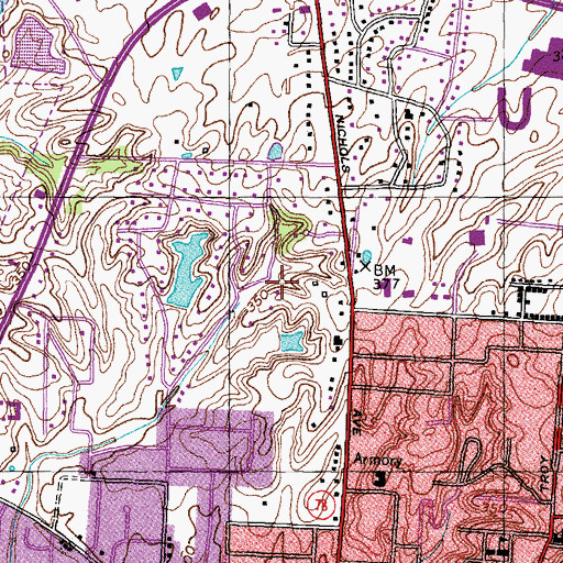 Topographic Map of Dyersburg Division (historical), TN