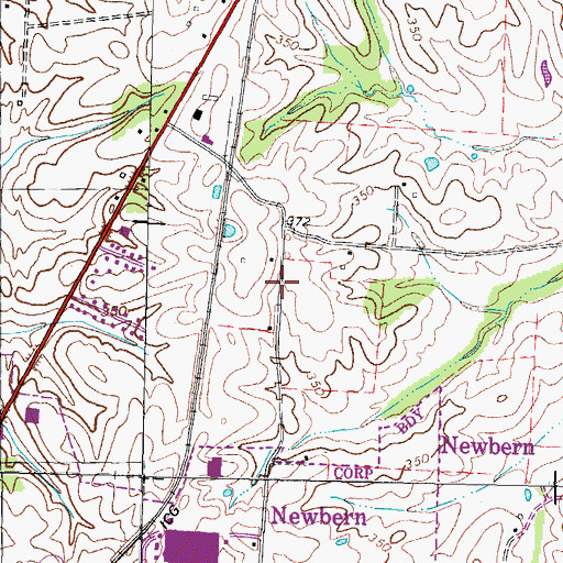 Topographic Map of Newbern Division (historical), TN