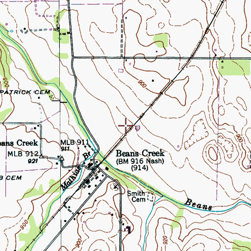Topographic Map of Huntland Division (historical), TN