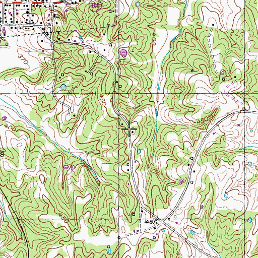 Topographic Map of Bradford Division (historical), TN