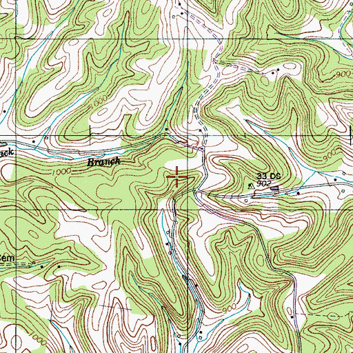 Topographic Map of Lynnville Division (historical), TN