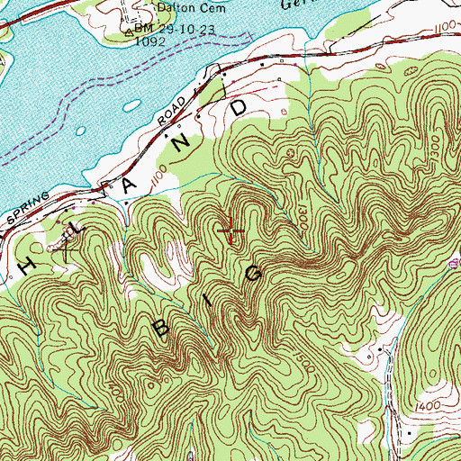 Topographic Map of Bean Station Division (historical), TN