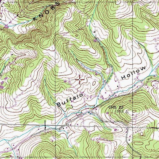 Topographic Map of Blaine Division (historical), TN