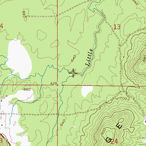 Topographic Map of Stovall Branch, AL