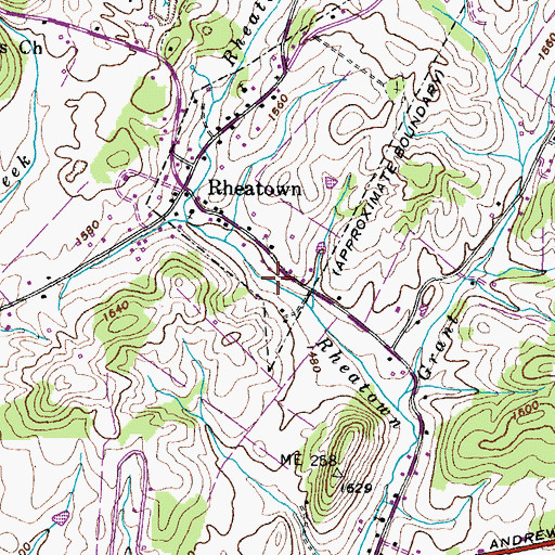 Topographic Map of Rheatown-Chucky Division (historical), TN