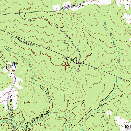 Topographic Map of Altamont Division (historical), TN