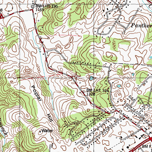 Topographic Map of Alpha Division (historical), TN
