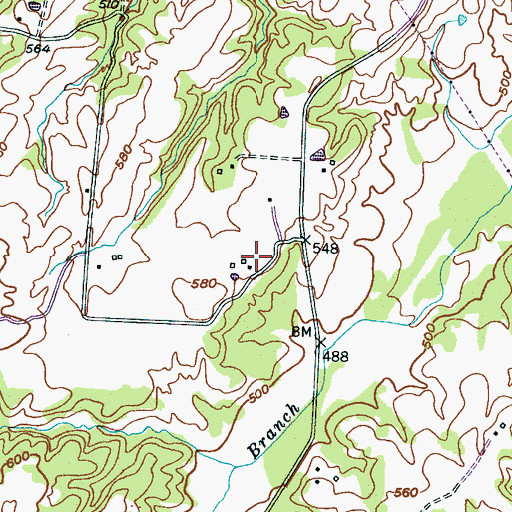 Topographic Map of Grand Junction Division (historical), TN