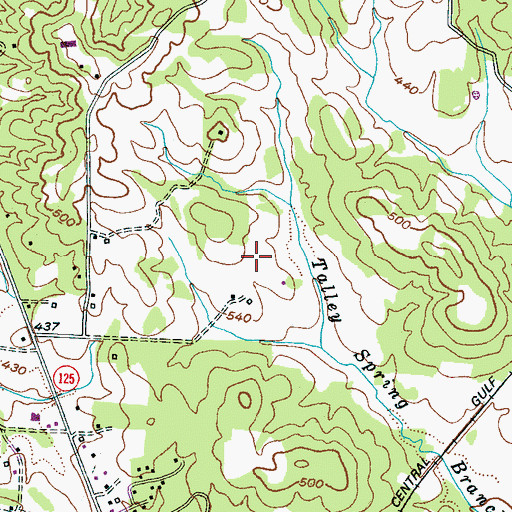 Topographic Map of Middleton Division (historical), TN