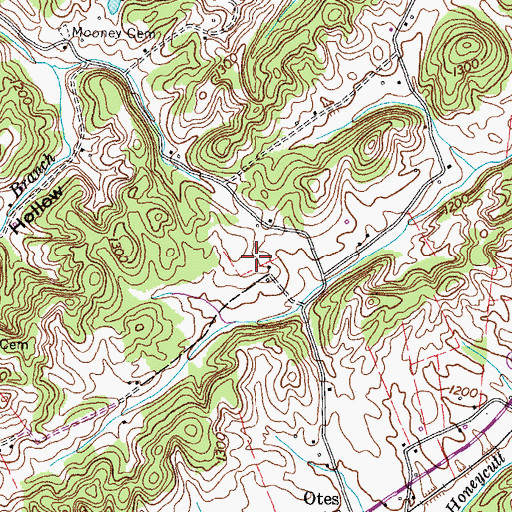 Topographic Map of Bulls Gap Division (historical), TN