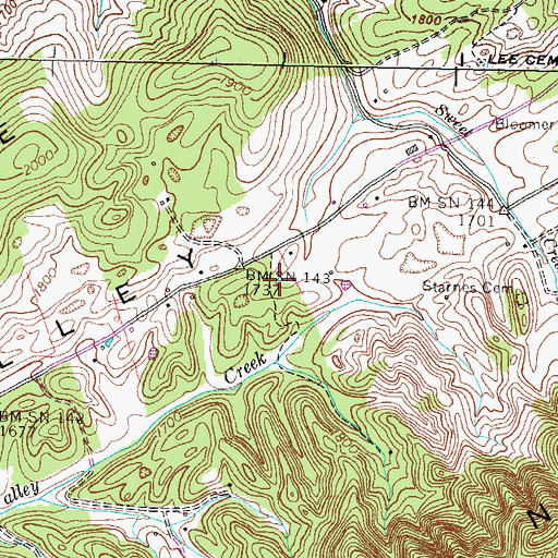 Topographic Map of Eidson Division (historical), TN
