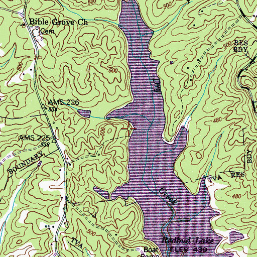 Topographic Map of Darden Division (historical), TN